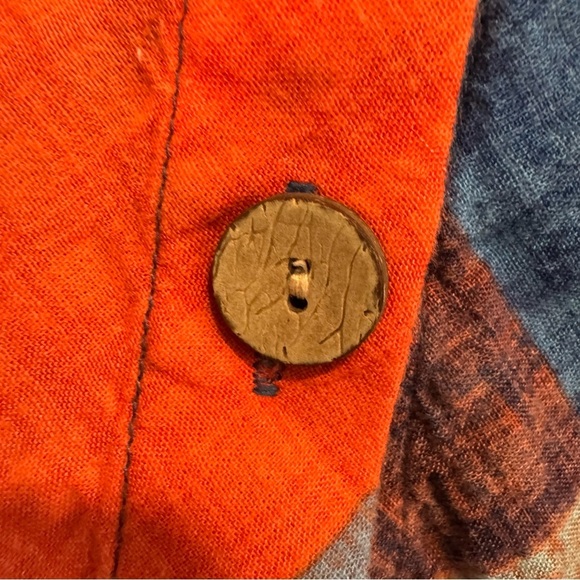 Terra SJ Apparel Colorful Button-Up Shirt Artsy Lagenlook Lightweight M - Picture 6 of 7